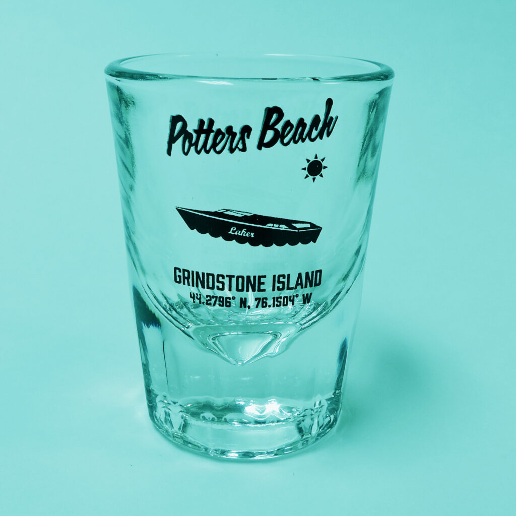Potters Beach 2 oz Shot Glass Captain Spicer's Gallery